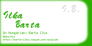ilka barta business card